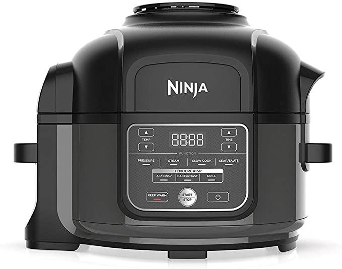 Ninja Foodi Mini Multi-Cooker [OP100UK], 4.7 L, Pressure Cooker and Air Fryer, Grey and Black