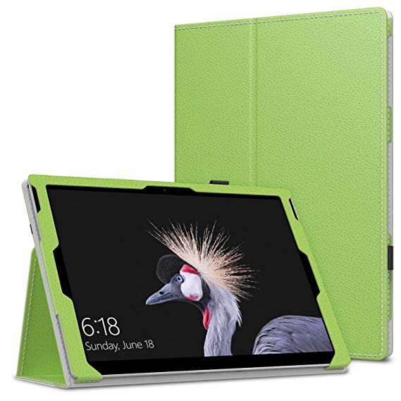 MoKo Microsoft Surface Pro 6 Case - Slim Folding Cover Case for Surface Pro 6 / Pro 5 / Pro LTE/Surface Pro 2017 / Pro 4 / Pro 3 Tablet, Compatible with Type Cover Keyboard, Green