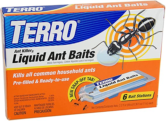 TERRO T300 Liquid Ant Bait Ant Killer, 6 bait stations