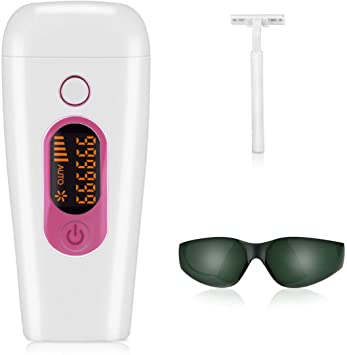Permanent Hair Removal Device for Women and Man, Home Use Painless Upgrade to 999,999 Flashes Profesional hair removal for Back, Legs, Arms, Face and Armpits