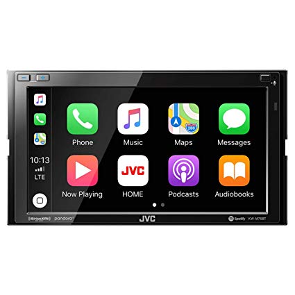 JVC KW-M75BT Compatible with Apple CarPlay, Android Auto 2-DIN AV Receiver (No CD Drive)