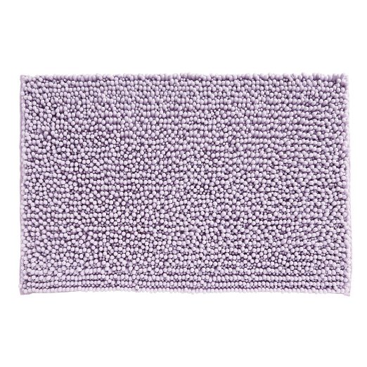 InterDesign Microfiber Frizz Bath Rug, 30 x 20-Inch, Lavender