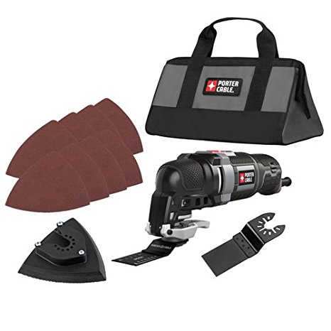 PORTER-CABLE PCE606K 3-Amp Oscillating Multi-Tool Kit with 11 Accessories