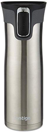 Contigo AUTOSEAL West Loop Vaccuum-Insulated Stainless Steel Travel Mug, 20 oz, Stainless Steel (2 Pack, Stainless Steel)