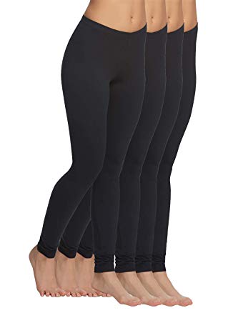 Felina | Velvety Soft Lightweight Leggings | Moisture Wicking | Yoga | 4 Pack