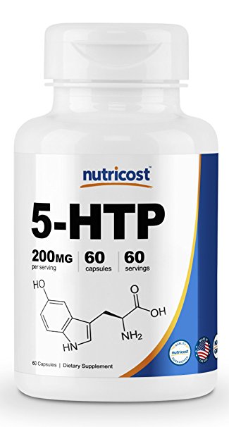 Nutricost 5-HTP 200mg, 60 Veggie Capsules (5-Hydroxytryptophan) - Gluten Free & Non-GMO