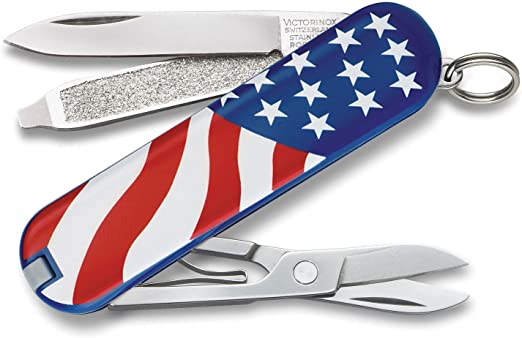 Victorinox Swiss Army Classic SD Pocket Knife, American Flag, 58mm