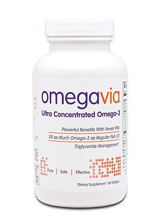 OmegaVia Ultra-Concentrated Omega-3, Enteric Coated. 1105 mg Omega-3 per Pill. IFOS 5-Star Certified