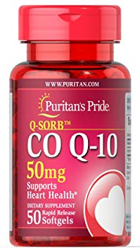 Puritan's Pride Q-SORB Co Q-10 50 mg-50 Rapid Release Softgels