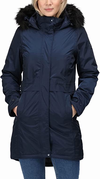 Regatta Womens Lexis Waterproof Insulated Fur Trimmed Parka Jacket Coat