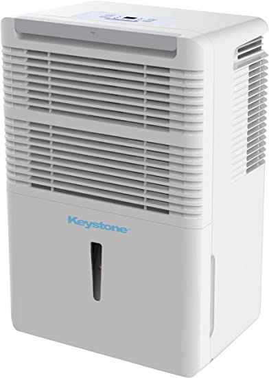 Keystone 50 Pint Dehumidifier with Built-in Pump, KSTAD506PD, White