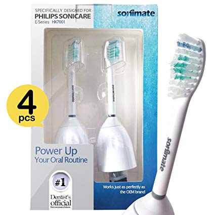 Generic Sonicare Replacement Heads for Philips Sonicare Electric Toothbrush Head, Suitable for e-Series HX7001 fits Advance, Essence, Elite, CleanCare, Xtreme, 4 pcs