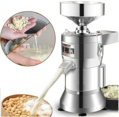 ZHFEISY Soybean Grinder Grinding Machine - FDM-Z100 1100W Electric Silk Soymilk Making Bean Milling Machine ToFu Milk Pulping W/Separator for Commercial & Home Use 110V 40KG/H