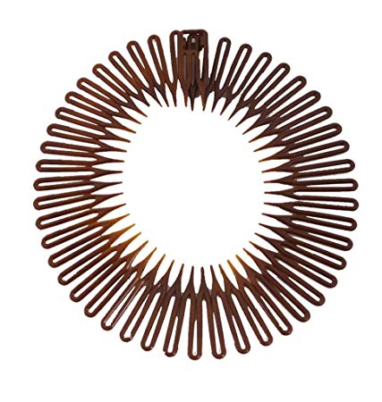 Caravan Full Circle Spring Head Band Comb In Classic Tortoise Shell With Deep Teeth And Closure