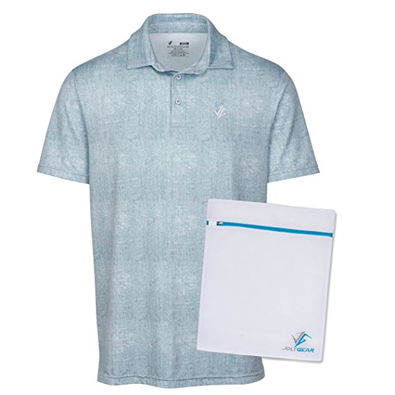 Men’s Dry Fit Golf Polo Shirt, Athletic Short-Sleeve Polo Golf Shirts (Laundry Bag Included)
