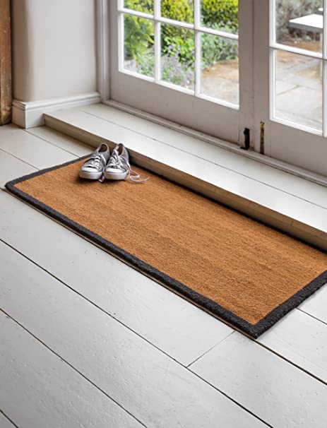 Garden Trading Double Doormat with Charcoal Border-Coir, Large