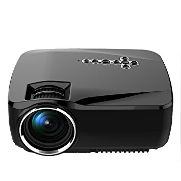 Simplebeam WiFi Portable Projector GP70UP - Android Bluetooth 120 inches 8G Memory LED Lamp 20000 Hours Support Airplay for Home Cinema and Small Office, Black