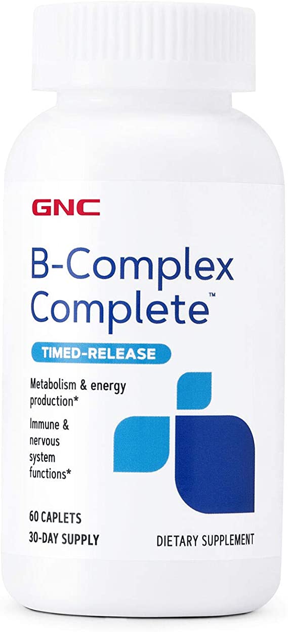GNC B-Complex Complete, Timed Release, 60 Caplets, Supports Immune and Nervous System Functions
