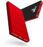 NRGized M3 Ultra Compact Premium Quality Coating 10000mAh Portable Charger External Battery Power Bank for Galaxy S6 S6 Edge iPhone 6s 6 6 Plus 5S 5C 5 iPad LG G4 HTC Gopro Phones Tablets and More RedBlack