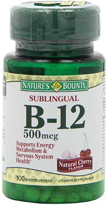Nature's Bounty Vitamin B-12 500 mcg, 100 ea(Pack of 3)