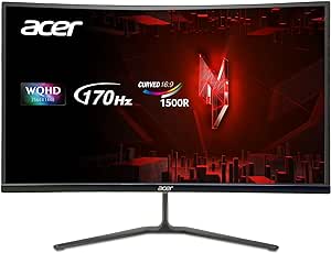 acer Nitro ED270U - 27" Monitor WQHD 2560x1440 170Hz 1ms 250Nit HDMI DisplayPort (Renewed)