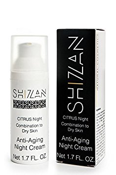 Shizan Organic Night Moisturizer, Natural Vitamin C & E 1.7 OZ. #1 professional skin care anti aging and anti wrinkles formula designed to nourish and Hydrate your face skin