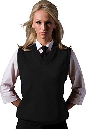 Ed Garments Women's V-Neck Durable Sweater Vest