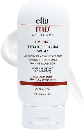 EltaMD UV Pure Broad Spectrum SPF 47 for Unisex Sunscreen, 114 g