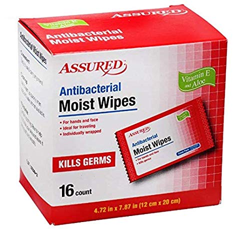 Assured Wipes 16 ct - Individually wrapped