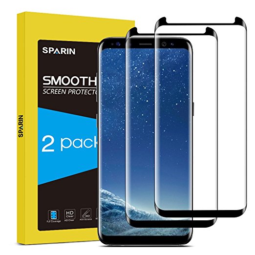 Galaxy s8 plus Screen Protector, SPARIN [2 Pack] Soft Film Screen Protector with 3D Curved edge / Case friendly / HD Clear for Samsung Galaxy S8 , 6.2 inch