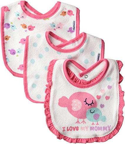 Gerber Baby Girls' 3 Pack Terry Dribbler Bibs