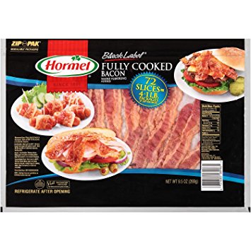 Hormel® Black Label Fully Cooked Bacon - 9.5oz 72 ct
