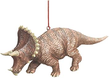 Midwest-CBK Triceratops Jurassic Dinosaur Resin Stone Christmas Tree Ornament