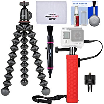 Joby GorillaPod 1K Flexible Tripod with Ball Head Kit   Battery Hand Grip   Lens Pen   Kit