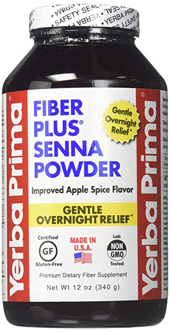 Yerba Prima Fiber Plus Senna Powder, 12 Ounce