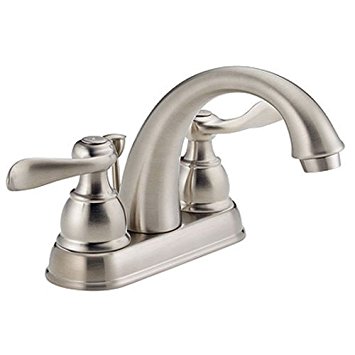 Delta Foundations B2596LF-SS Two Handle Centerset Lavatory Faucet, Stainless