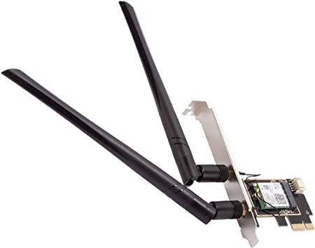 Rosewill PCI-e WiFi 6 Network Card AX3000Mbps Bluetooth 5.0 Adapter - Wireless PCI Express Wi-Fi Adapters 802.11AX AX200 2.4Ghz/5.8Ghz Dual Band Antenna for Windows 10