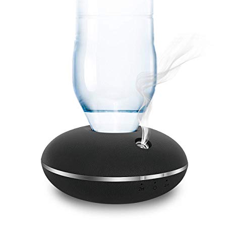 ZONKO Personal Mini Humidifier, USB/Battery Operated USB Humidifier Portable Travel Accessories Bottle Cap Humidifier for Car Office Desktop Bedroom-Black (Bottle Adapter Included in Box)