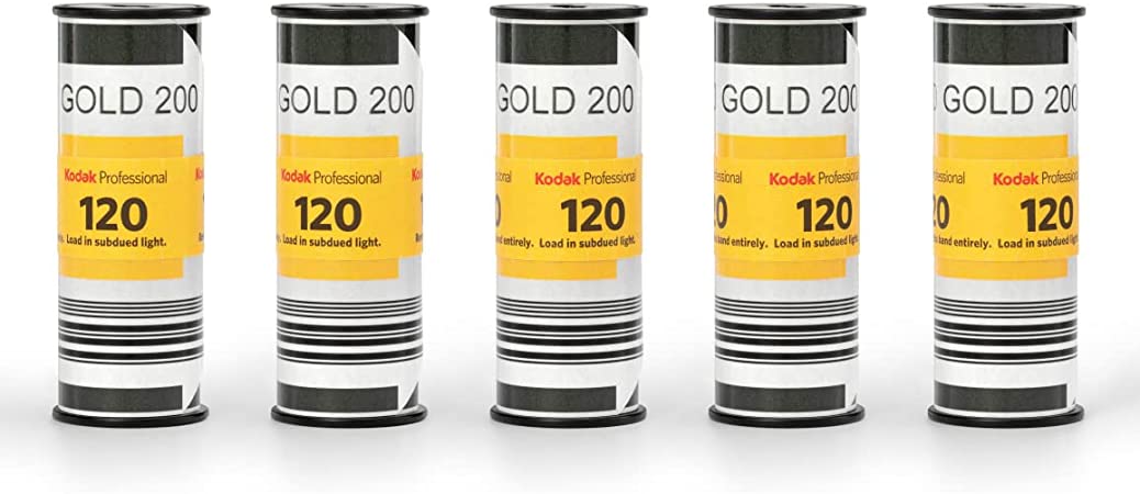 Kodak Professional Gold 200 Color Negative Film (120 Roll Film, 5-Pack)