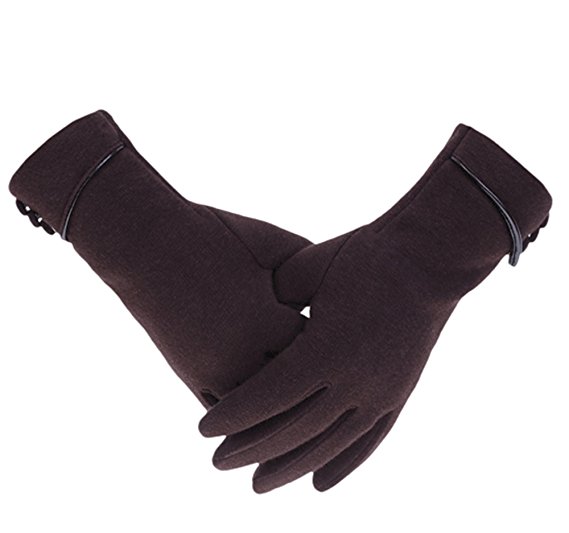 Knolee Women's Screen Gloves Warm Lined Thick Touch Warmer Winter Gloves