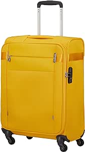 Samsonite Citybeat - Spinner S (Length: 40 cm), Cabin Luggage, 55 cm, 42 L, Yellow (Golden Yellow), Yellow (Golden Yellow), Spinner S (55 cm - 42 L), Hand Luggage