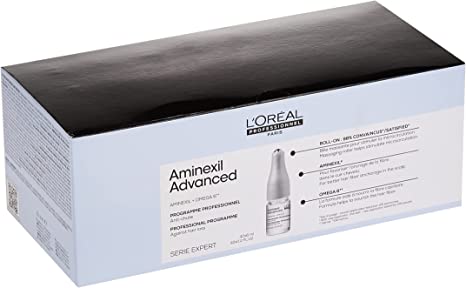 L'Oréal Professionnel Stimulating Scalp Serum for Non-Disease Hair Loss with Omega-6 Series Expert Aminexil Advanced 42 x 6 ml