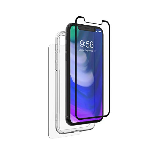 ZAGG InvisibleShield Glass  360 - Front   Back Screen Protection with Side Bumpers Made for Apple - Black iPhone X / XS
