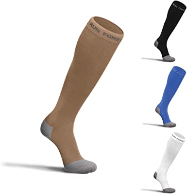 Run Forever Sports Compression Socks for Men & Women – 20-30mmHg Medical Grade Graduated Stockings