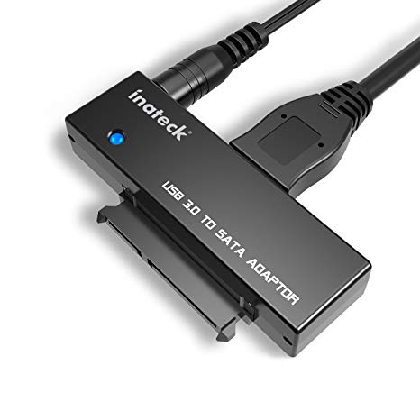 Inateck USB 3.0 to SATA Converter Adapter for 2.5 3.5 inch Hard Drive Disk HDD and SSD, 12V/2A Power Adapter Included UA1001