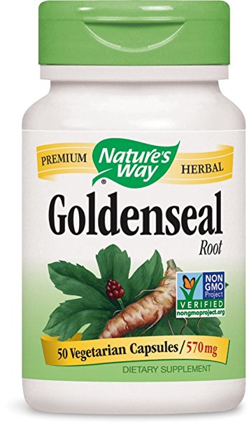 Nature's Way Goldenseal Root 570 mg 50 Capsules