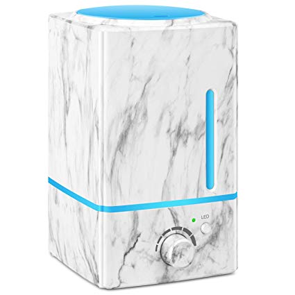 OliveTech 1500ml Essential Oil Diffuser Humidifier, Large Capacity Ultrasonic Aromatherapy Diffuser Cool Mist Humidifier for Home Office Bedroom, Cleaning Kit Included - White Marble
