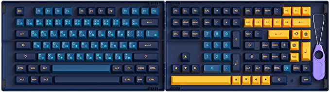 EPOMAKER AKKO Macaw JP 158 Keys Double-Shot PBT ASA Profile Full Keycaps Set, with Hiragana for Mechanical Keyboard Replacement(Macaw JP ASA Keycaps)