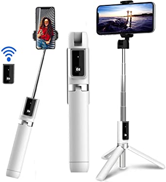 Selfie Stick Tripod, Extendable Bluetooth Selfie Stick with Detachable Wireless Remote and Tripod Stand for iPhone 11/11 pro/X/8/7/6s/6, Galaxy S10/S9/S8/S7/Note 9/8, Android and More