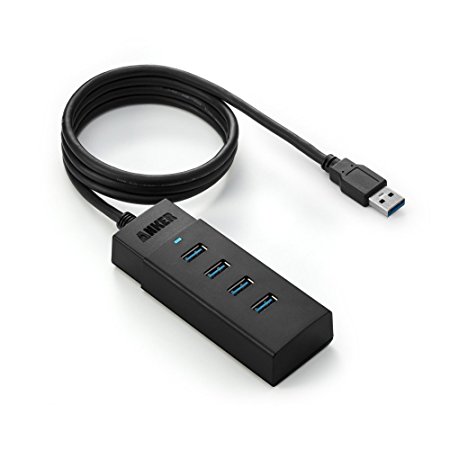 Anker® AH401 4-Port USB 3.0 SuperSpeed Hub with 3.3-Foot Cable